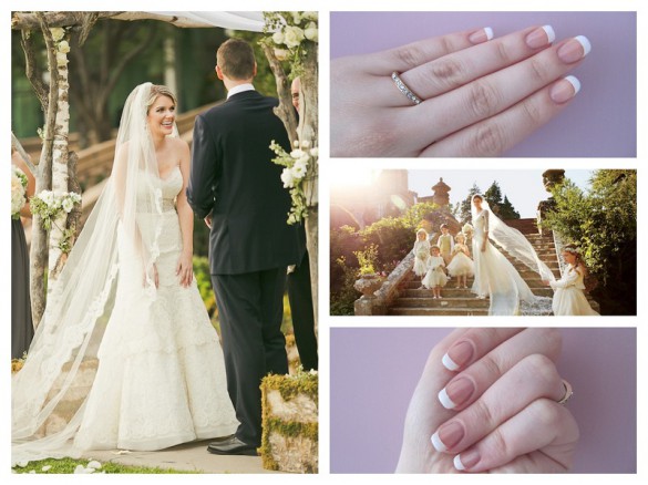Bridal manicure: smalto coordinato al wedding theme